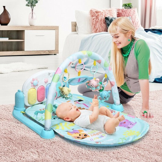 1 Fitness Music 3-in-1 Fitness Baby Gym Play Mat-Pink