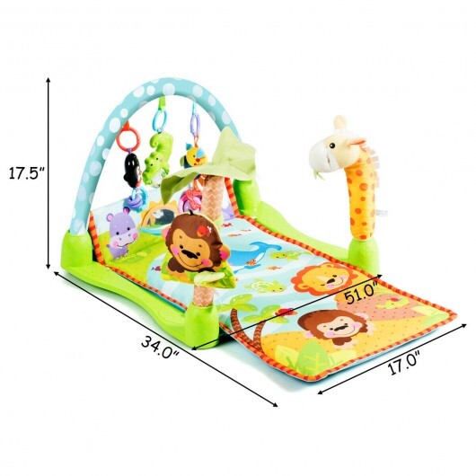 -1 Baby Play Gym Mat 4-in-1 Baby Play Gym Mat with Hanging Toys