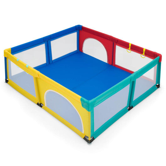 Large Infant Baby Playpen Safety Play Center Yard Playpen with Ocean Balls - Multicolor