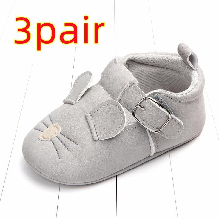 autumn cartoon animal baby shoes matte leather Animal Leather Shoes