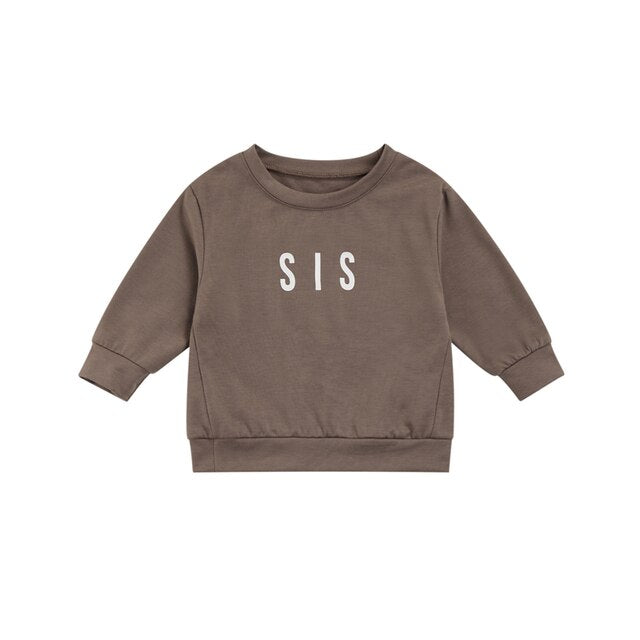 Solid Letter Print Pullover Solid Letter Print Pullover