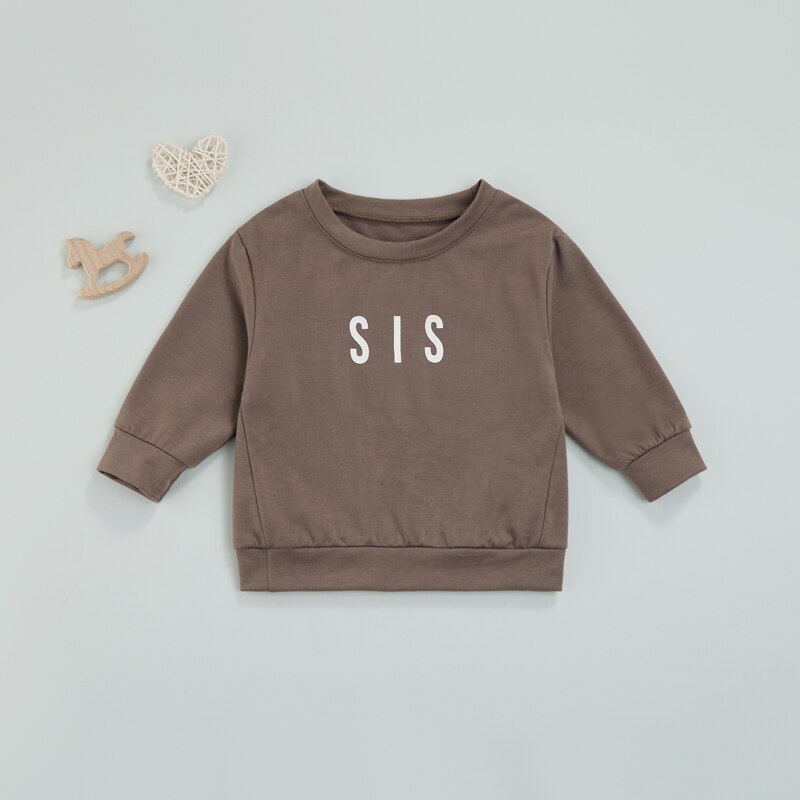 Solid Letter Print Pullover Solid Letter Print Pullover